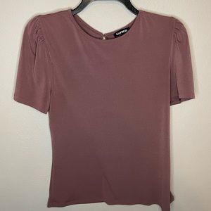 Dusty Pink Express Blouse with Keyhole Back